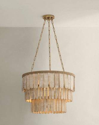 Bentley Six Light Chandelier (F5826-PBR)