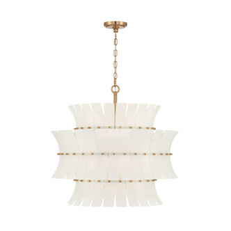 Crystorama - ABI-2005-AG-WH - Eight Light Chandelier - Abigail - Aged Brass