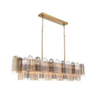 Crystorama - ADD-337-AG-AU - 16 Light Linear Chandelier - Addis - Aged Brass