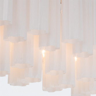 Addis 16 Light Linear Chandelier (ADD-337-AG-WH)