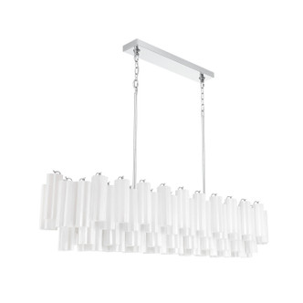 Addis 16 Light Linear Chandelier (ADD-337-CH-WH)
