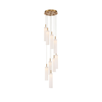 Crystorama - ADD-405-AG-WH - LED Pendant - Addis - Aged Brass