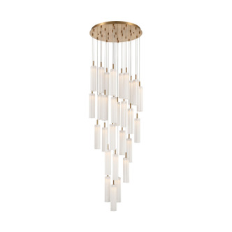 Crystorama - ADD-415-AG-WH - LED Pendant - Addis - Aged Brass