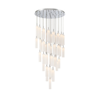 Crystorama - ADD-423-CH-WH - LED Pendant - Addis - Polished Chrome