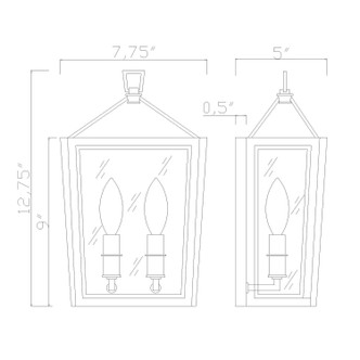 Herrick Two Light Wall Sconce (HRK-2501-LG-NY)