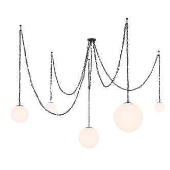 Minka-Lavery - 5219-860 - Five Light Pendant - Marbelle - Dark Bronze