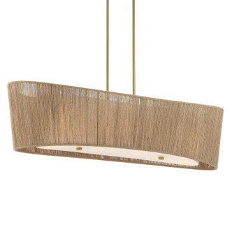 Minka-Lavery - 6578-695 - Four Light Linear Chandelier - Key Largo - Soft Brass