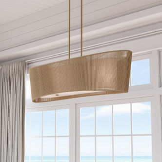 Key Largo Four Light Linear Chandelier (6578-695)