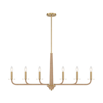 Savoy House - 1-1827-6-320 - Six Light Chandelier - Cannon - Warm Brass/Rope