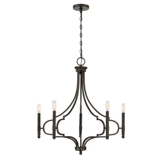 Savoy House - 1-5999-5-15 - Five Light Chandelier - Woodlawn - Mediterranean Bronze