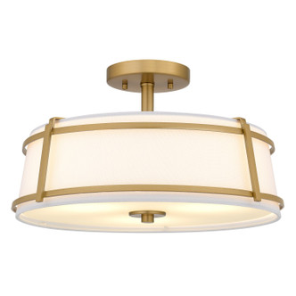 Quoizel - SLN1716BRG - Three Light Semi-Flush Mount - Sloane - Brushed Gold