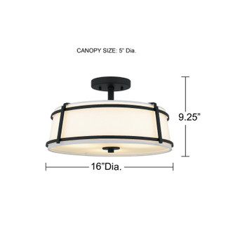 Sloane Three Light Semi-Flush Mount (SLN1716MBK)