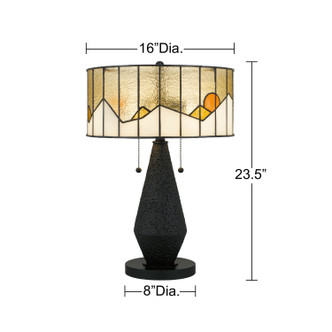 Blackwood Two Light Table Lamp (TF6831MBK)