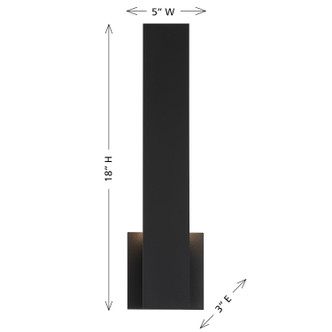 Davis LED Outdoor Wall Lantern (5-118-5CCT-BK)