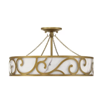 Halstead Six Light Semi-Flush Mount (6-1268-6-339)
