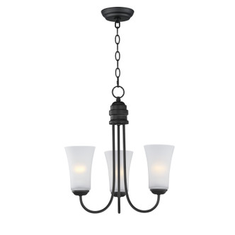 Maxim - 10043FTBK - Three Light Chandelier - Logan - Black