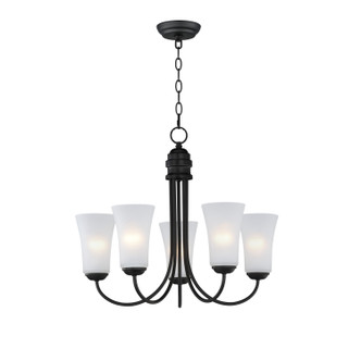 Maxim - 10045FTBK - Five Light Chandelier - Logan - Black