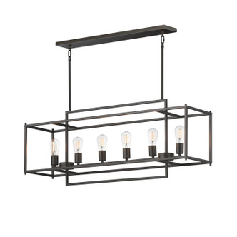 Maxim - 10416BK - Six Light Linear Pendant - Gridline - Black