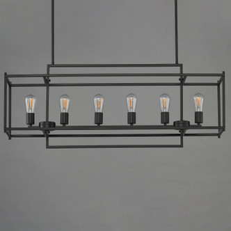 Gridline Six Light Linear Pendant (10416BK)