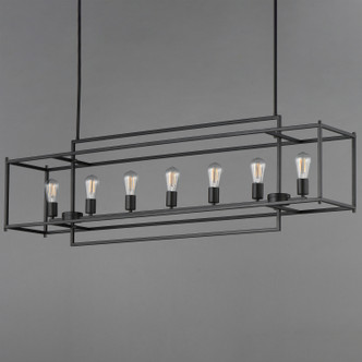 Gridline Seven Light Linear Pendant (10417BK)