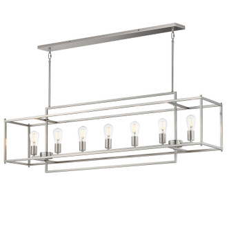 Maxim - 10417SN - Seven Light Linear Pendant - Gridline - Satin Nickel