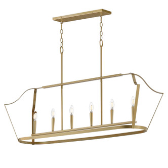 Maxim - 10427NAB - Six Light Linear Pendant - Arden - Natural