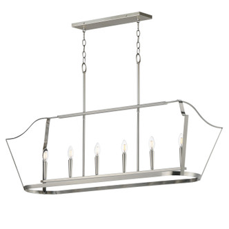 Maxim - 10427SN - Six Light Linear Pendant - Arden - Satin Nickel