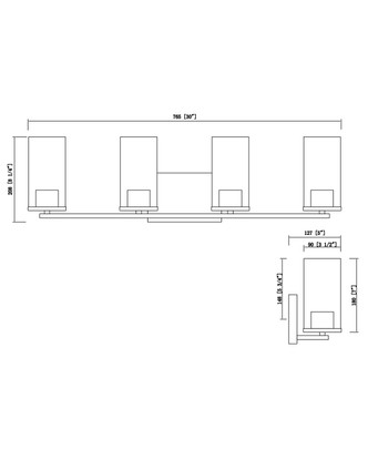 Livingston Four Light Bath Vanity (10464CDNAB)