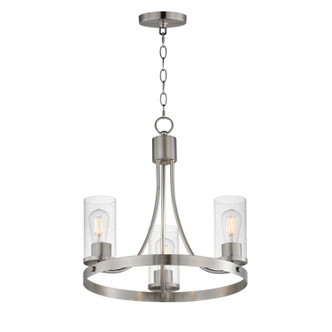 Maxim - 10467CDSN - Three Light Chandelier - Livingston - Satin Nickel