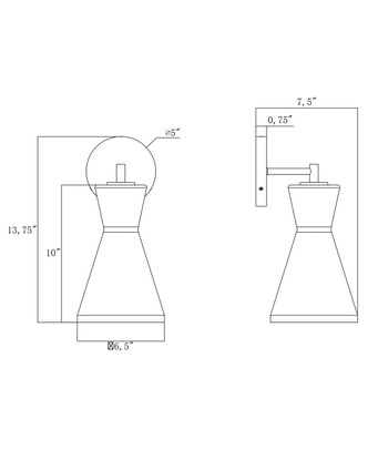 Sinch One Light Wall Sconce (11450SWBK)