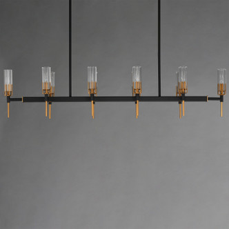 Flambeau Ten Light Linear Pendant (16119CLBKAB)