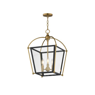 Maxim - 22522BKNAB - Three Light Foyer Pendant - McCadden - Black / Natural Aged Brass
