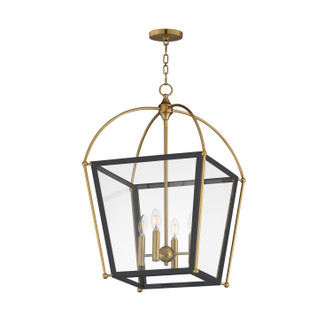 Maxim - 22524BKNAB - Four Light Pendant - McCadden - Black / Natural Aged Brass