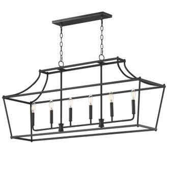 Maxim - 25317BK - Six Light Linear Pendant - Clifton - Black