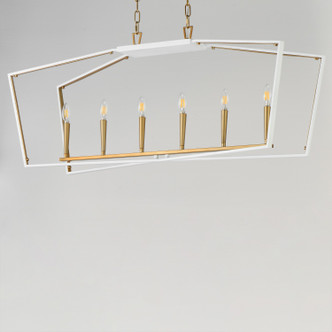 Melrose Six Light Linear Pendant (28616WTNAB)