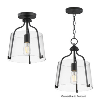 Bellmore One Light Semi-Flush Mount (5681CLBK)