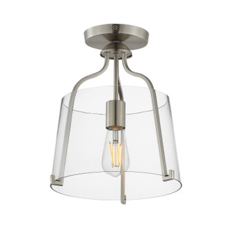 Maxim - 5681CLSN - One Light Semi-Flush Mount - Bellmore - Satin Nickel