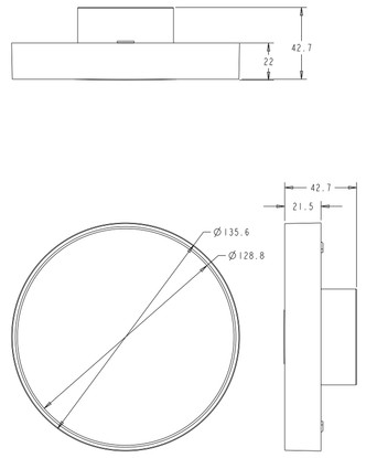 Trim-Commercial LED Surface Mount (57440WTWT)