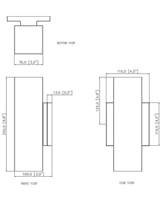 Colombo LED Outdoor Wall Sconce (86417BK)