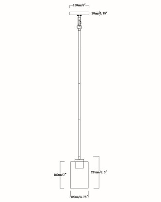 Livingston One Light Pendant (90461CDBK)