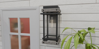 Strader One Light Outdoor Wall Mount (SAD8409MBK)