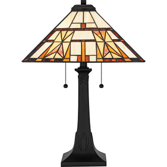 Tiffany Two Light Table Lamp (TF6814MBK)