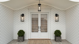 Balchier One Light Outdoor Wall Mount (BCR8407MBK)