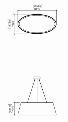 Oval LED Pendant (1218LED.44)