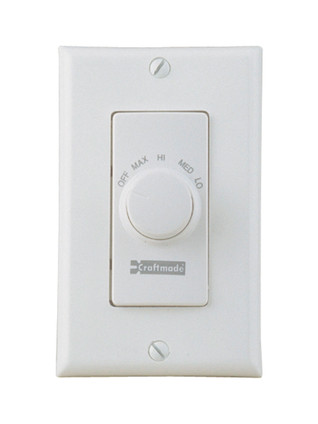 Craftmade - CM-RTF-W - 4 Speed Fan Control w/Decorative Plate - 4 SpeedFan/2 Light Control - White
