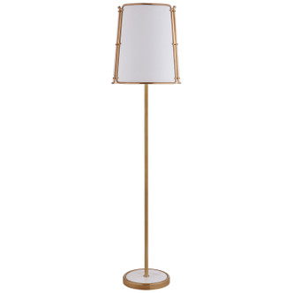 Visual Comfort Signature - S 1645HAB-WHT - Two Light Floor Lamp - Hastings - Hand-Rubbed Antique Brass
