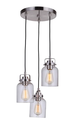 Foxwood Three Light Pendant (53692-BNK)