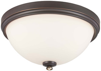 Minka-Lavery - 3288-589 - Three Light Flush Mount - Shadowglen - Lathan Bronze w/Gold Highlights