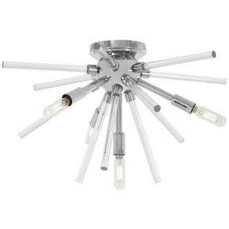 George Kovacs - P1799-077 - Four Light Flush Mount - Spiked - Chrome