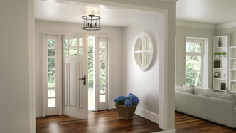 Abner Three Light Semi Flush Mount (ABR1714MBK)